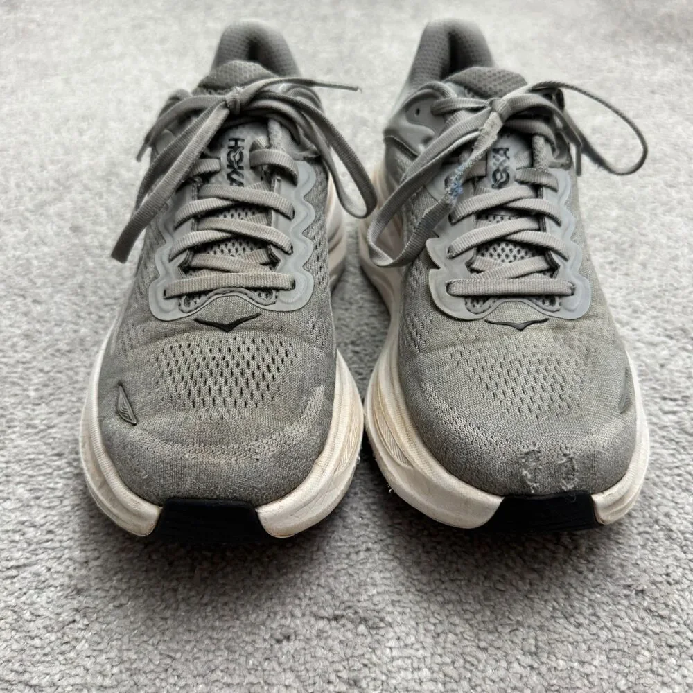 Hoka One One Bondi 9 Galactic Gray Running Shoes Sneakers 8.5D Max Cushioning